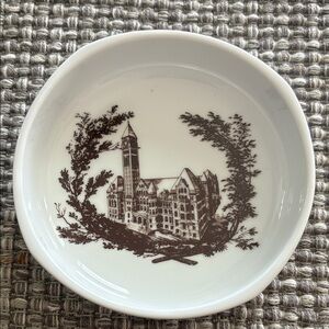 Vntg. Rosenthal White 4”Dish with Brown print.